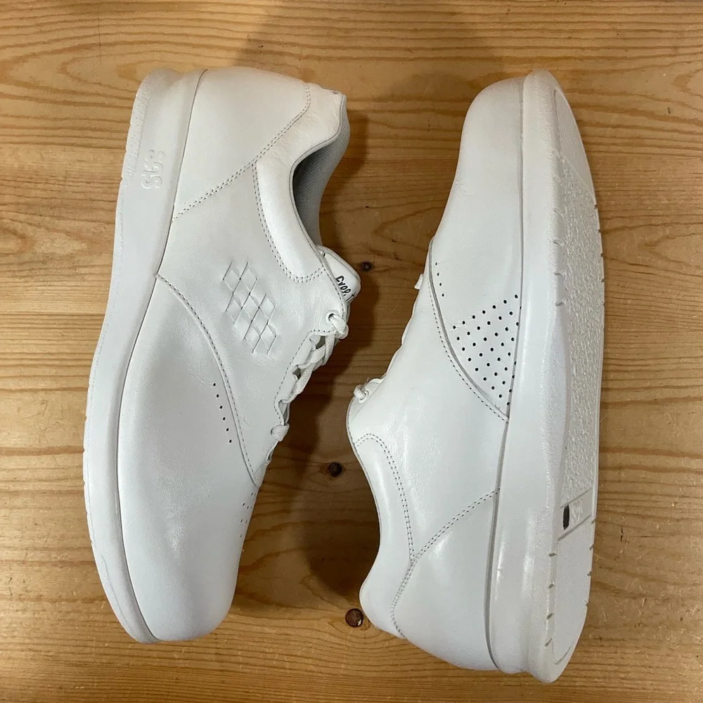 SAS Free Time Tripad Comfort Shoes Women’s 12 WW Double Wide White Leather USA